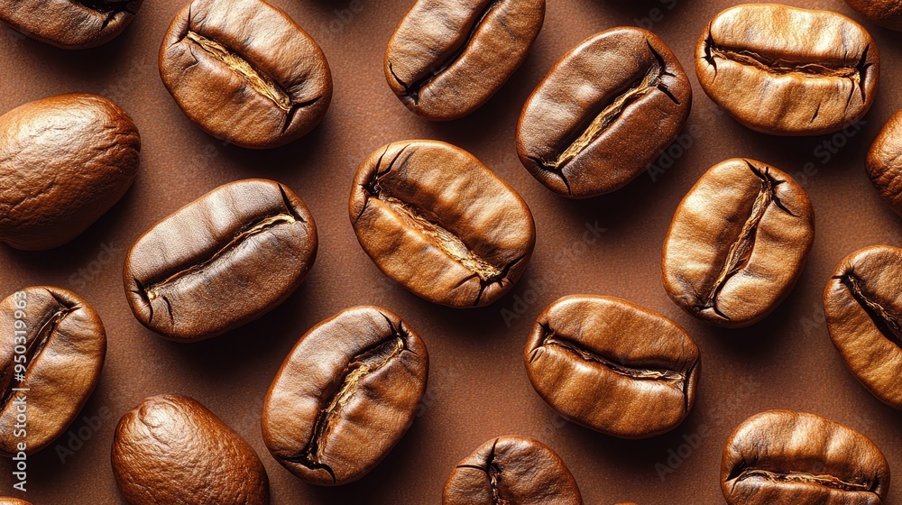 Roasted Coffee Beans Close Up Macro Pattern Roasted Coffee Beans Close Up Macro Pattern
