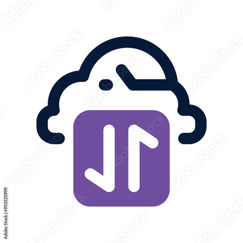 cloud storage icon. vector dual tone icon for your website, mobile, presentation, and logo design.