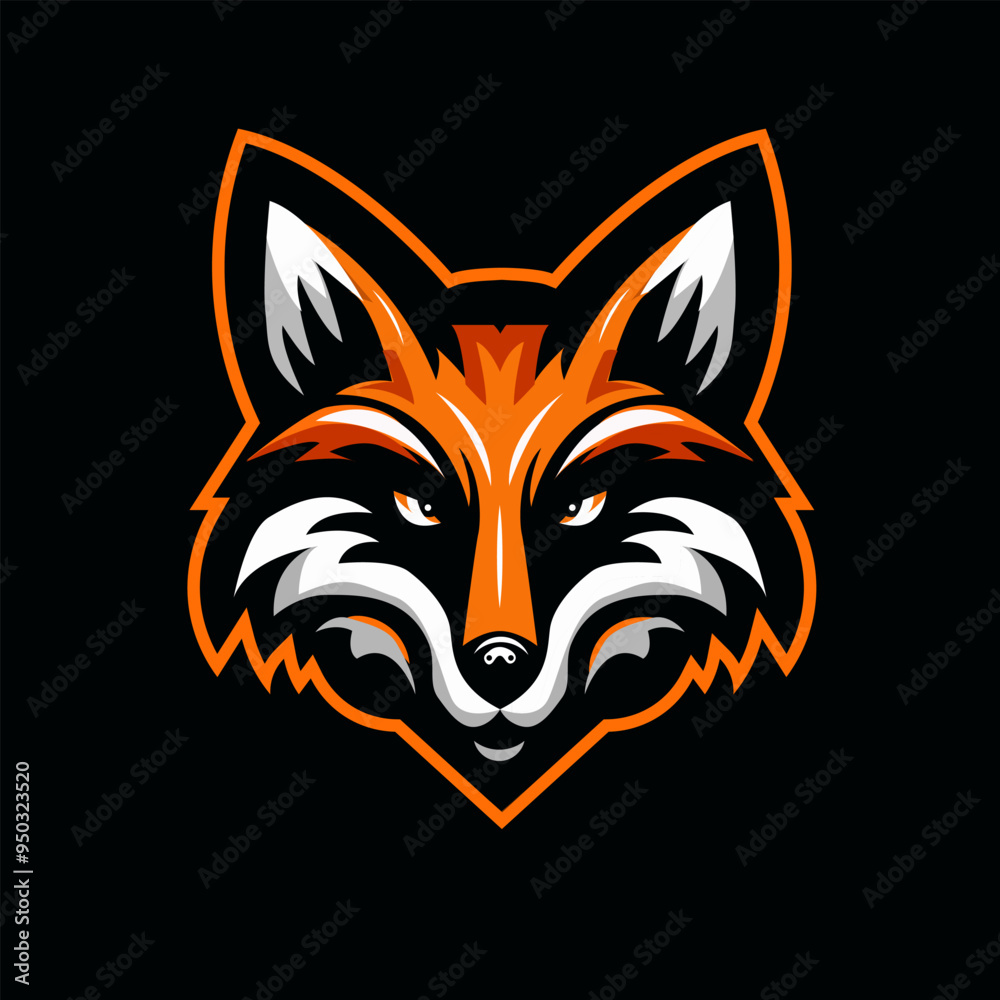 Fierce Wolf Head with Headphones: A Bold Graphic Design, Fox Head Logo, T-shirt Design Fierce Wolf Head with Headphones: A Bold Graphic Design, Fox Head Logo, T-shirt Design