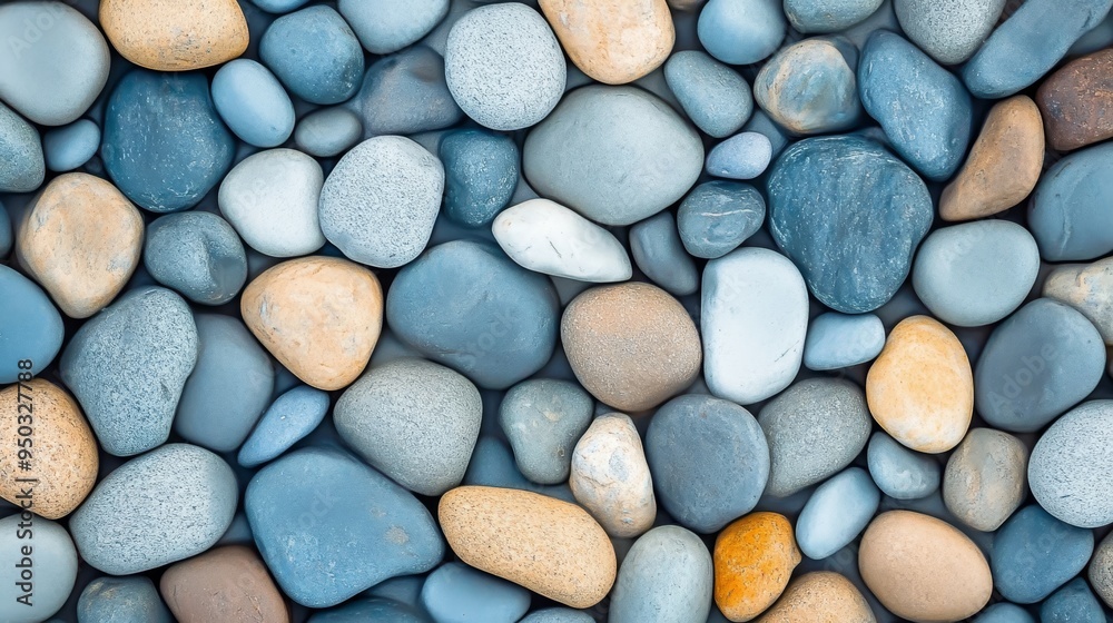 Smooth Blue and Beige River Rocks Background Texture Smooth Blue and Beige River Rocks Background Texture