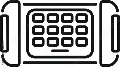 Smartphone with big physical keyboard having large buttons for easy typing, suitable for seniors and visually impaired people