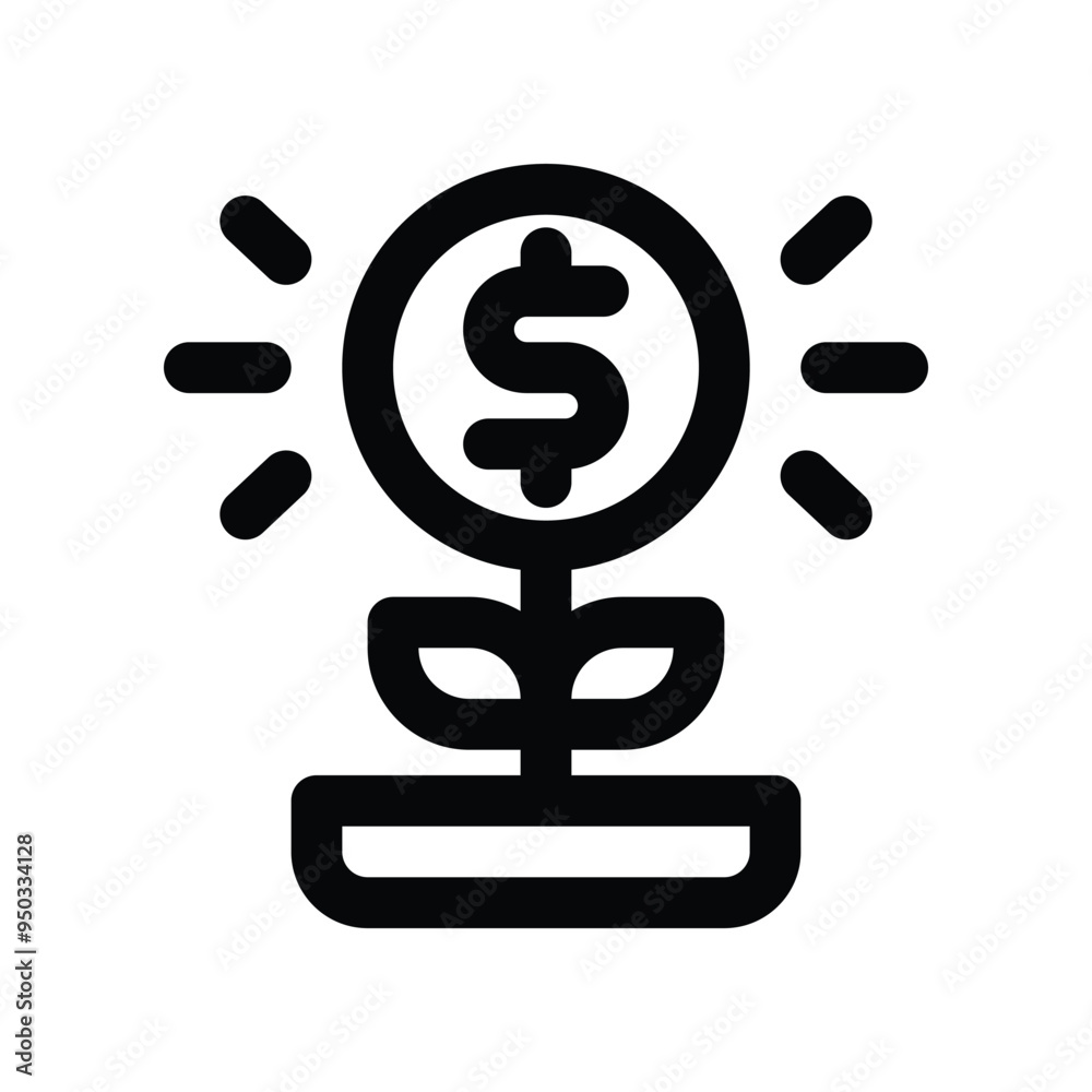 investment icon. vector line icon for your website, mobile, presentation, and logo design. investment icon. vector line icon for your website, mobile, presentation, and logo design.