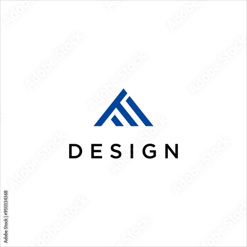 modern initial TM logo or MT design vector for finance business advisor design template