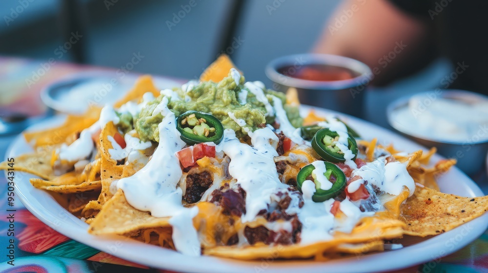 Nachos with all the fixings Nachos with all the fixings