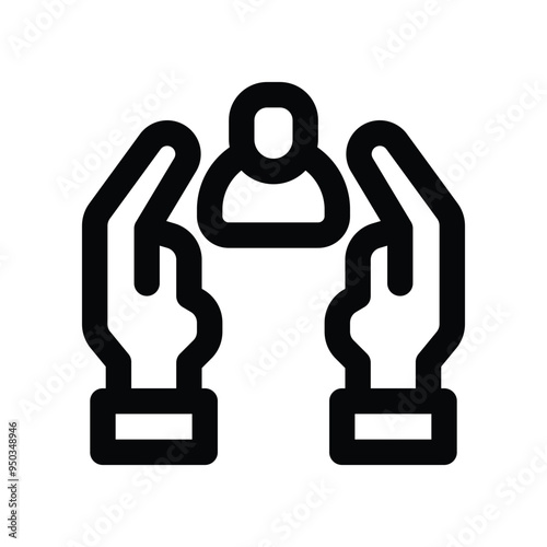 loyalty employee icon. vector line icon for your website, mobile, presentation, and logo design.