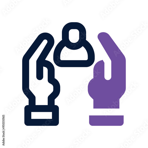 loyalty employee icon. vector dual tone icon for your website, mobile, presentation, and logo design.