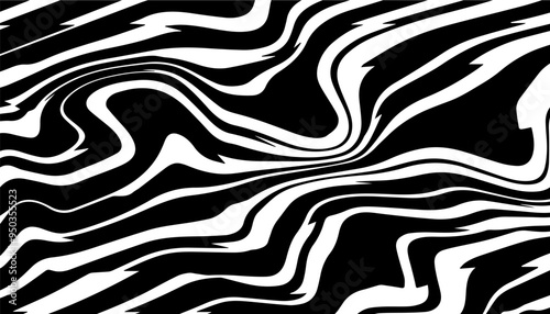 Black and white marble pattern effect. Grunge and abstract pattern background. Vector Format Illustration 