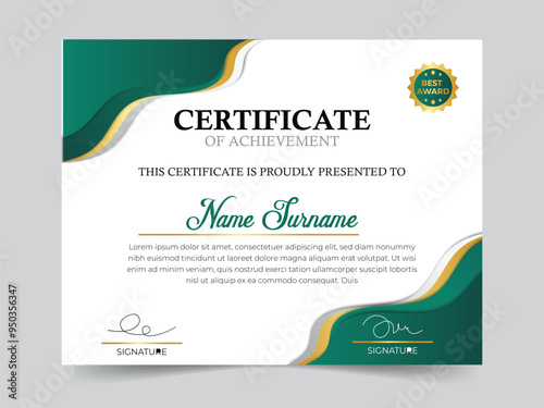 Set modern certificate template Clean and simple professional certificate design,