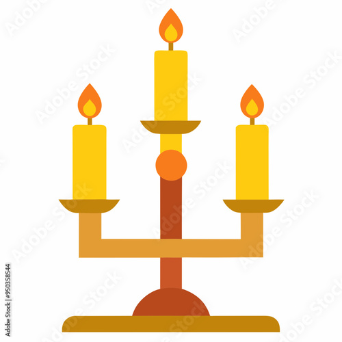The candle holder on a white background