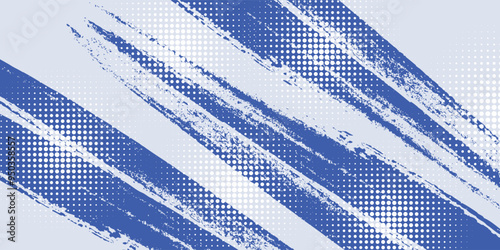 Abstract Blue Diagonal Line Grunge Texture In White Background