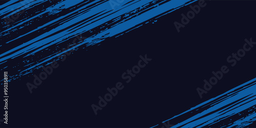 Modern abstract blue background with glowing geometric lines. Blue gradient hexagon shape design. Futuristic technology concept.
