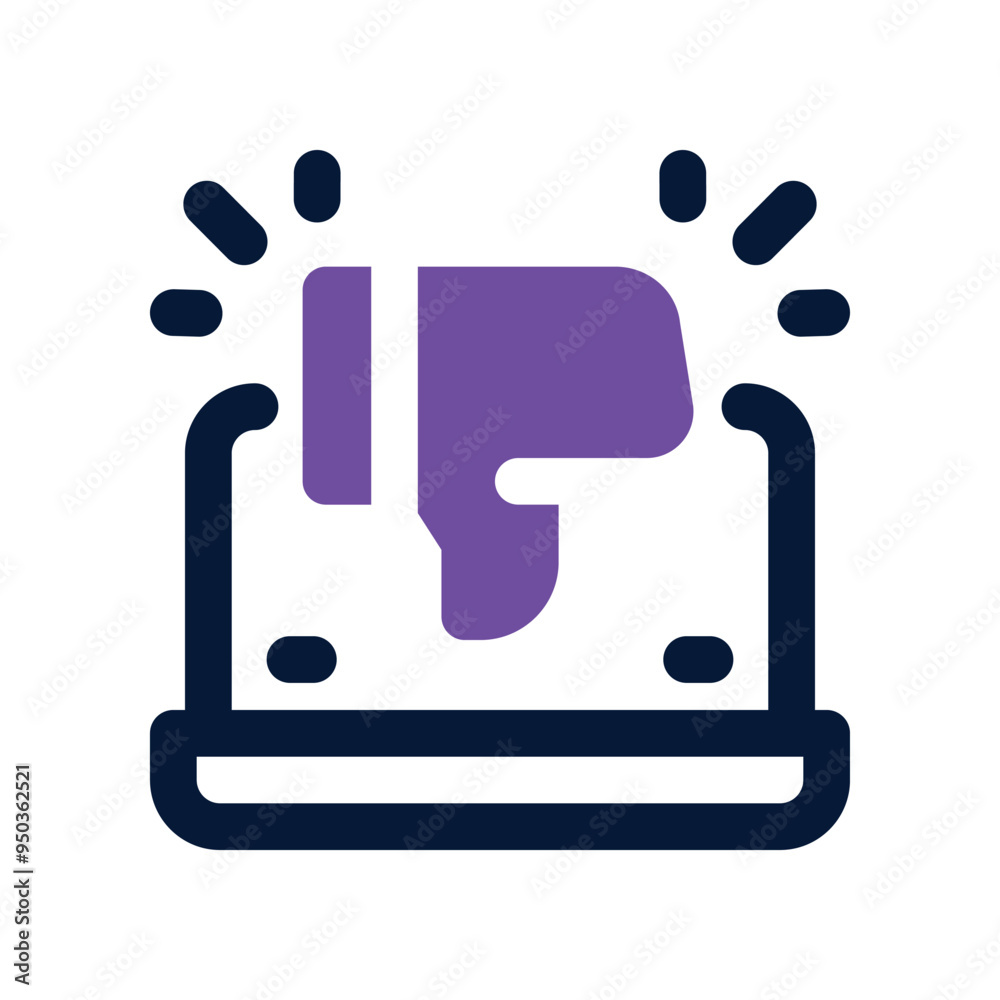 Fototapeta premium bad review icon. vector dual tone icon for your website, mobile, presentation, and logo design.