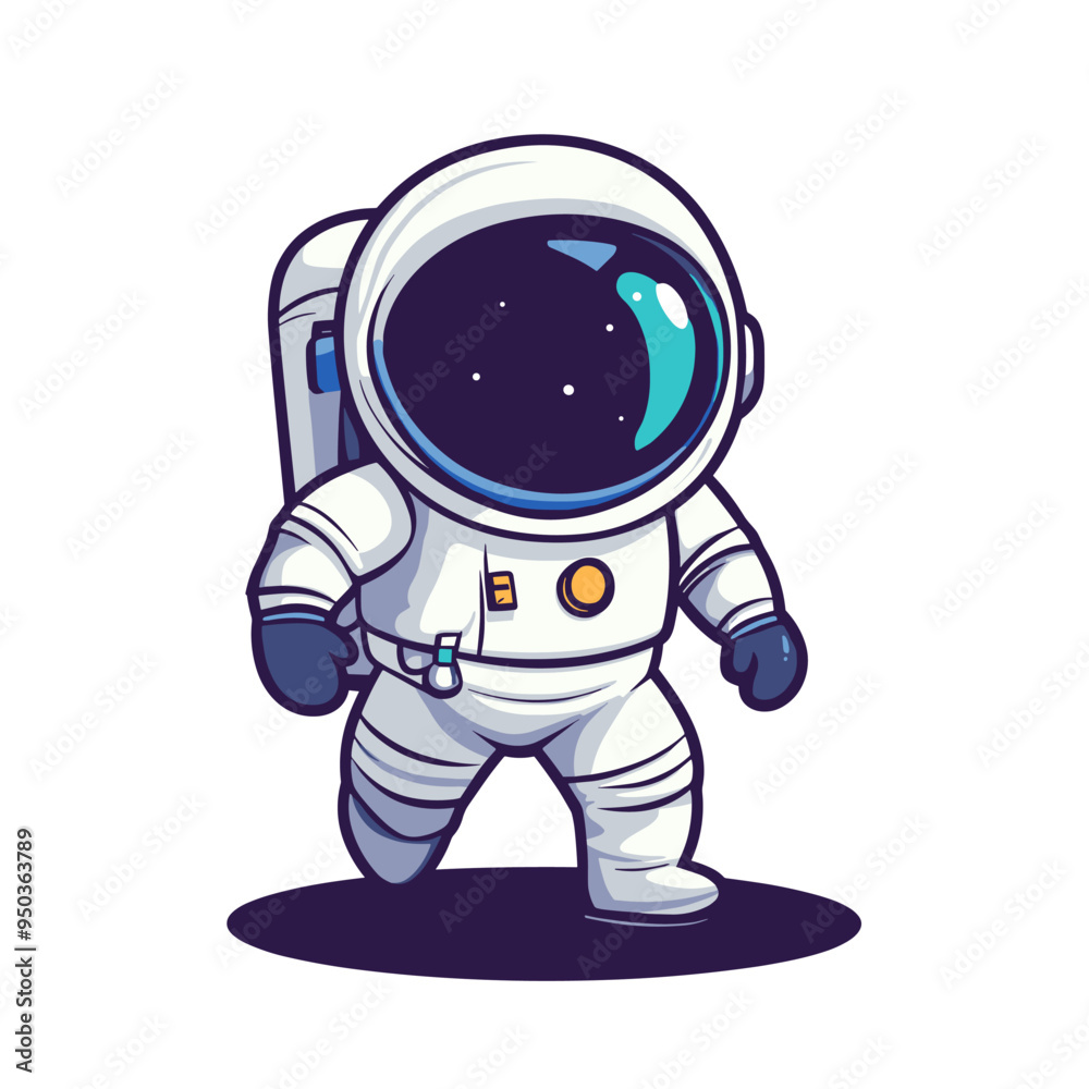 vector character astronaut on white background .Generative AI vector character astronaut on white background .Generative AI