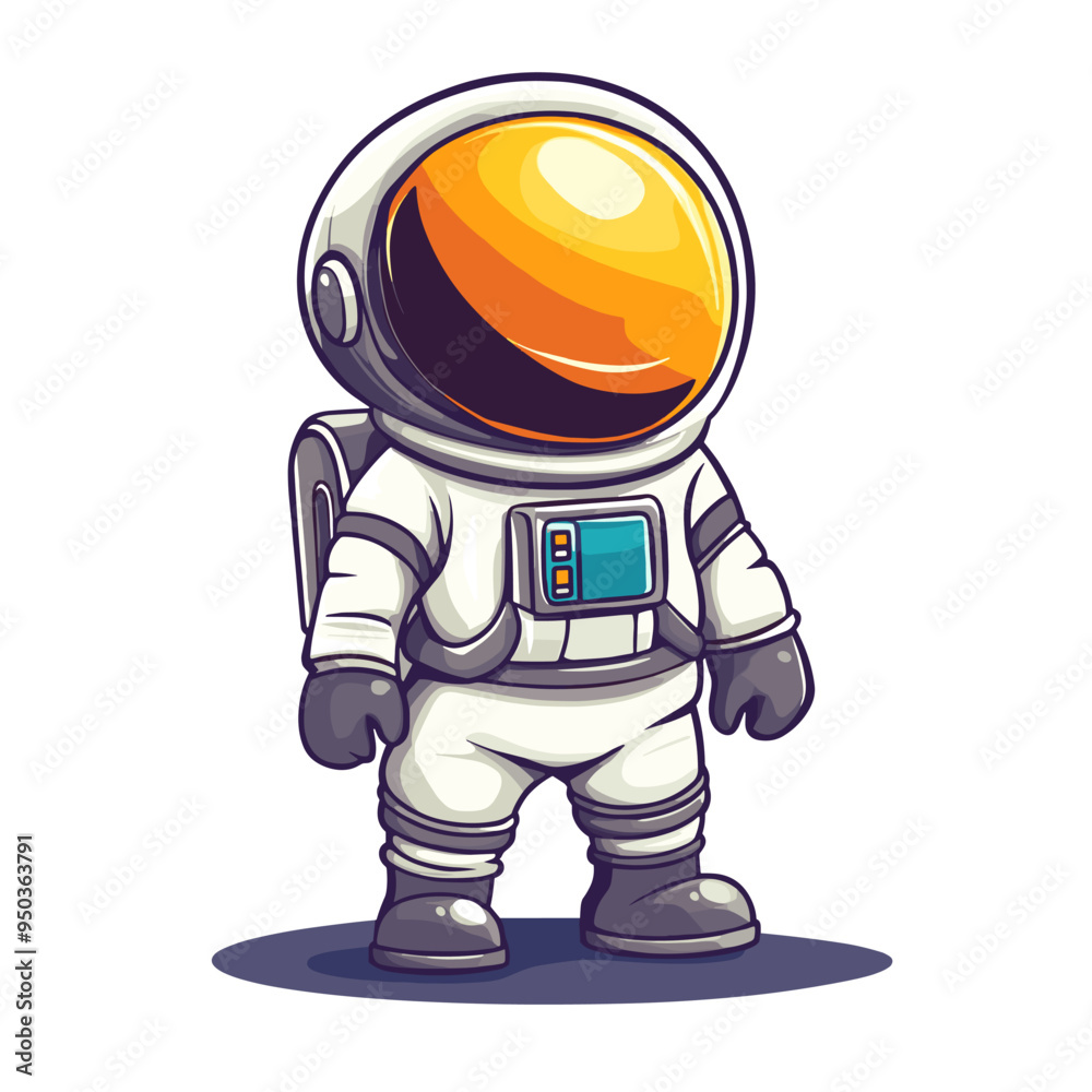 vector character astronaut on white background .Generative AI vector character astronaut on white background .Generative AI