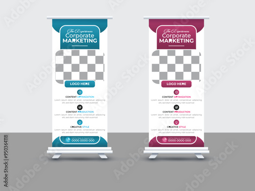 Creative corporate business marketing Roll up banner  template design