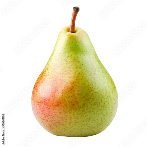A ripe green pear
