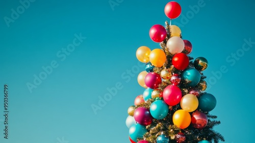Christmas Tree with Balloons