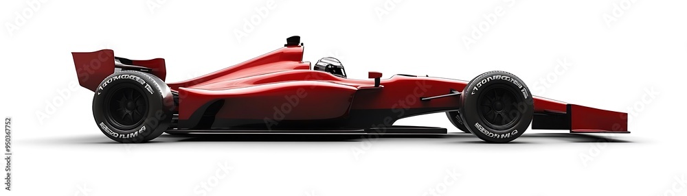 Red Formula 1 Race Car 3D Illustration