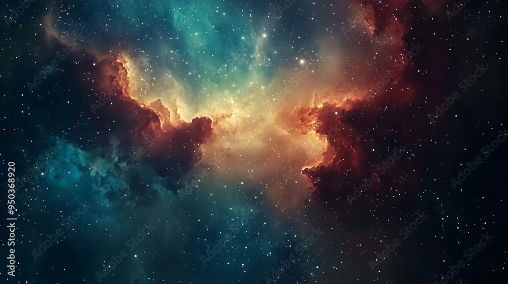 Obraz premium Nebulae in the Night Sky Cosmic Clouds and Stars