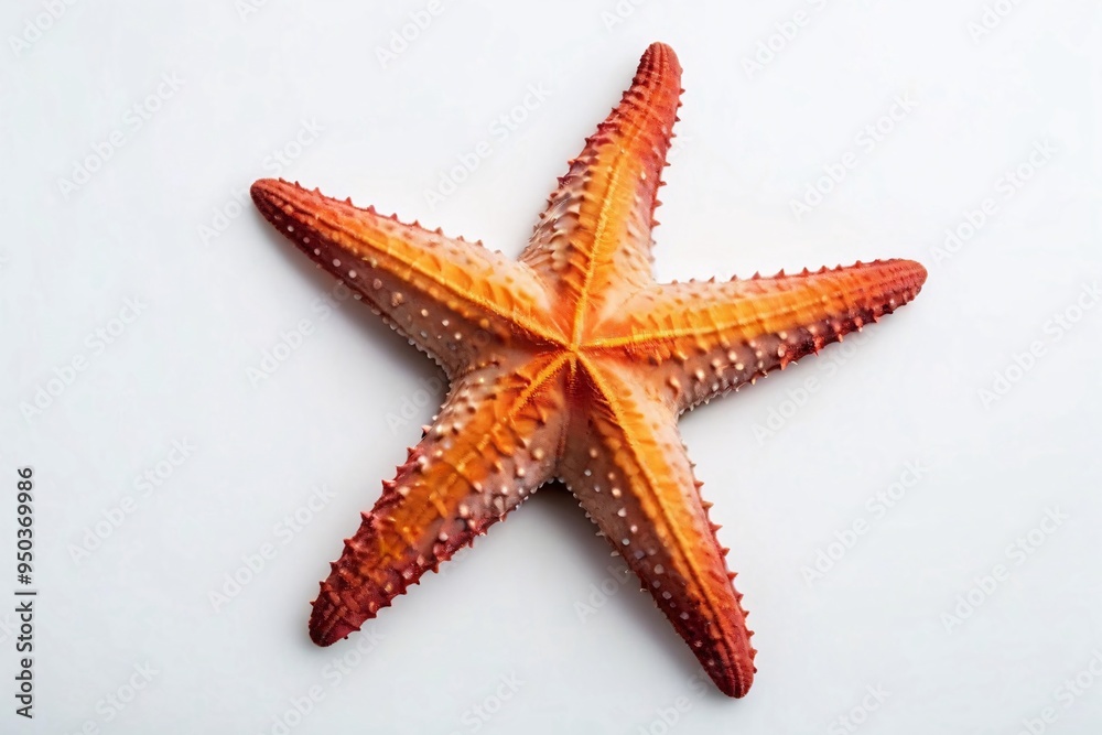 Orange and red starfish isolated on white background. Orange and red starfish isolated on white background.