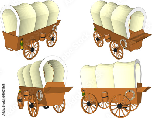 Vector sketch illustration of urban ethnic vintage classic old nobles transport carriage design