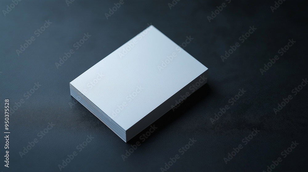 white business card on a dark minimal business background