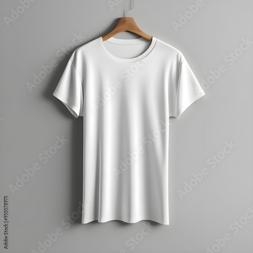 Plane White T-Shirt On Empty Background	
