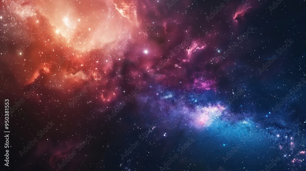 Fototapeta premium Cosmic Nebulae: A Symphony of Colors and Stars