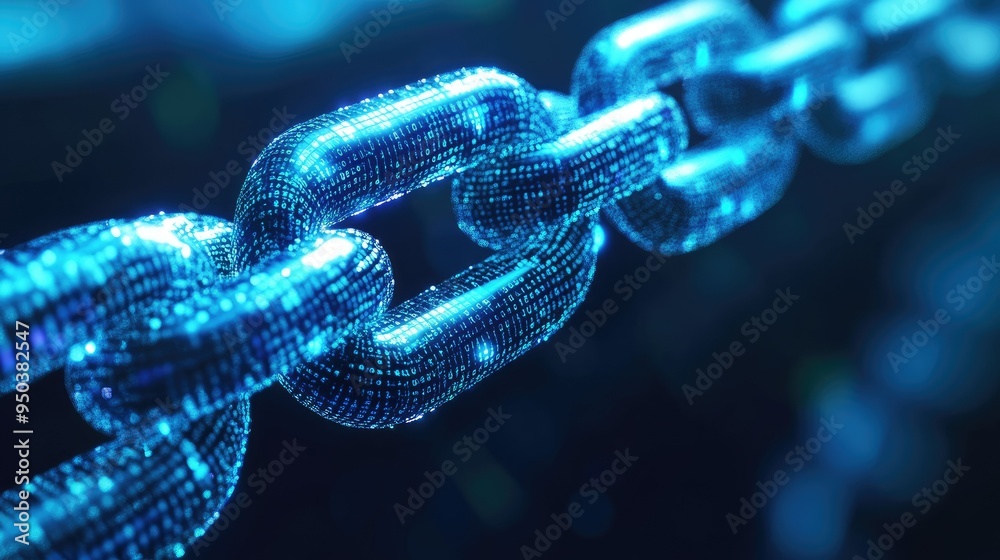 A digital concept of a blockchain network, symbolizing secure transactions on the internet A digital concept of a blockchain network, symbolizing secure transactions on the internet