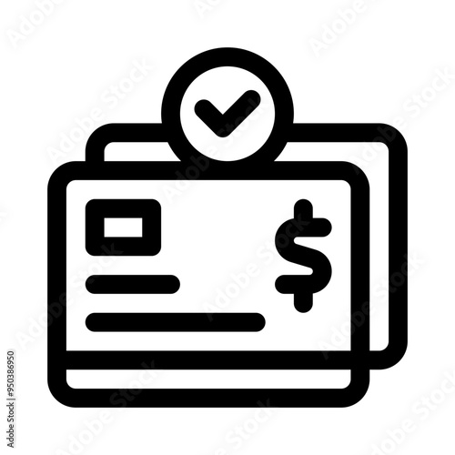 prepaid card line icon