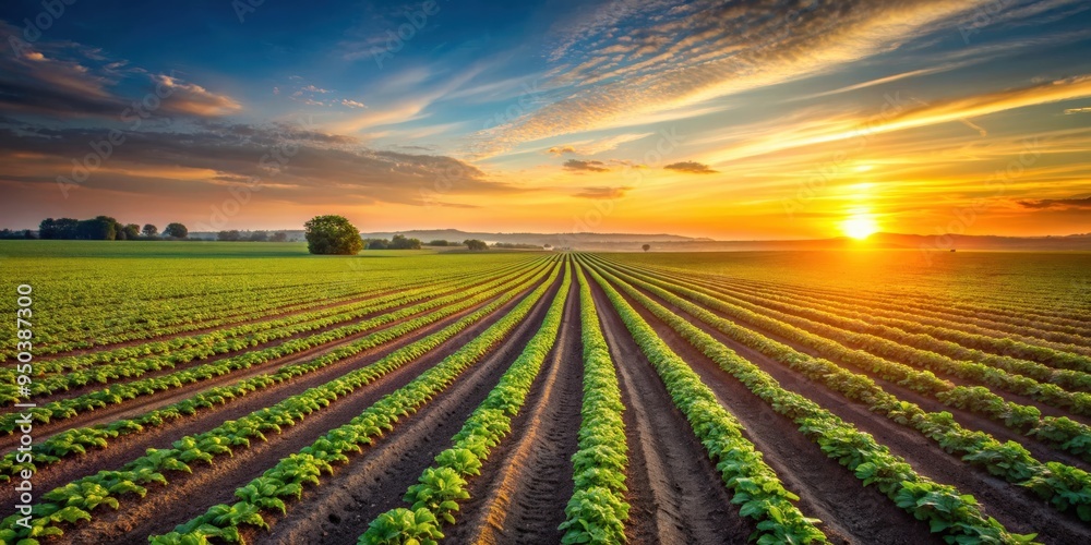 Agriculture field with various crops at sunrise, symbolizing growth, agriculture, field, crops, sunrise, growth, farm Agriculture field with various crops at sunrise, symbolizing growth, agriculture, field, crops, sunrise, growth, farm