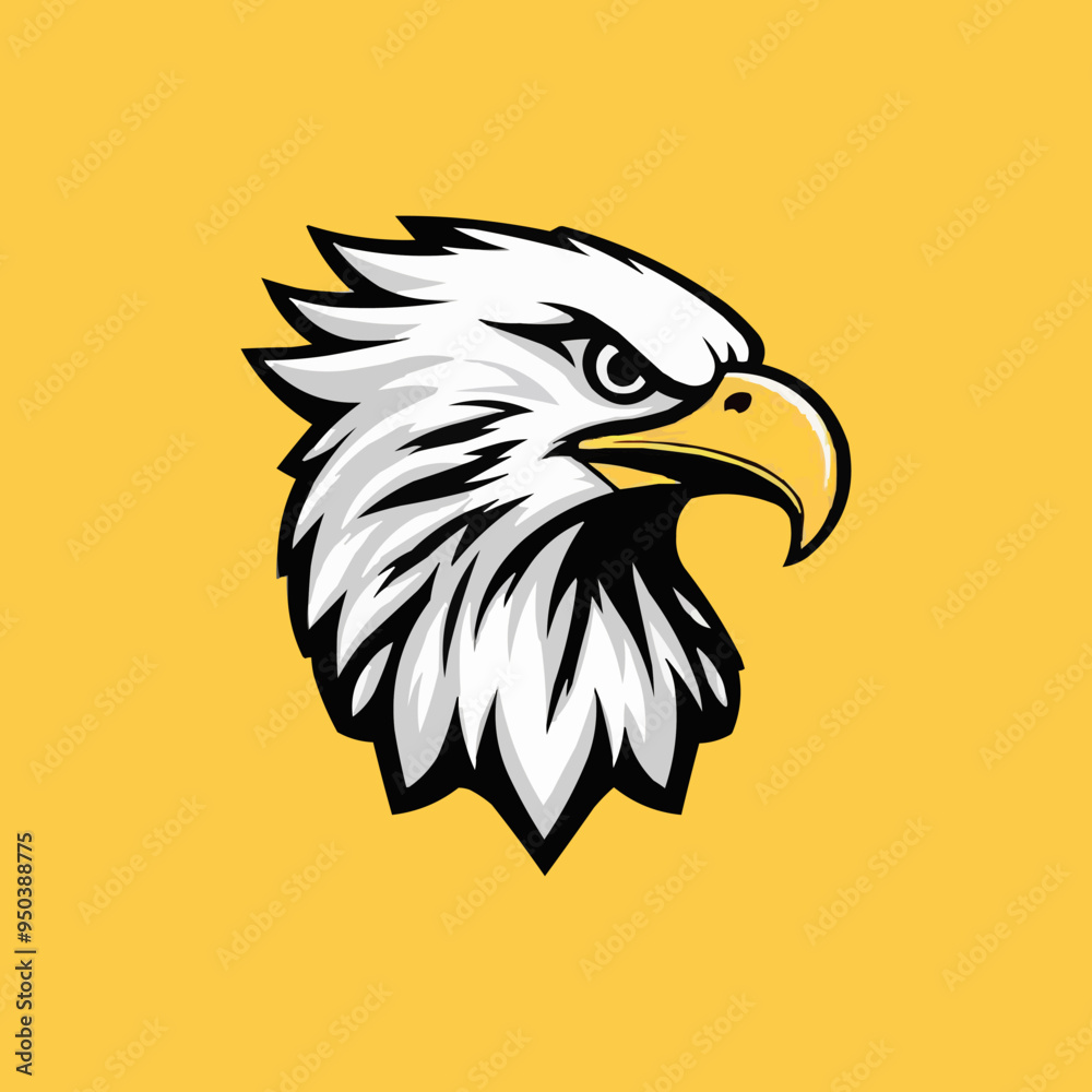 Obraz premium Eagle head vector logo, eagle icon, mascot illustration