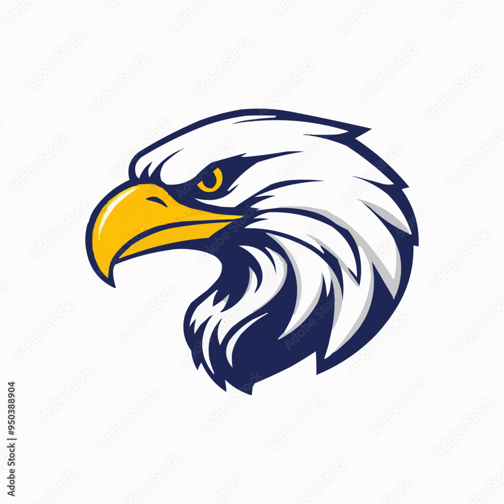 Fototapeta premium Eagle head vector logo, eagle icon, mascot illustration