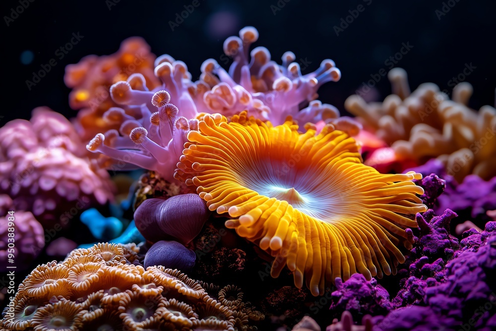 Forever Summer with vibrant coral reefs, captured in a photo of underwater life, teeming with bright colors and diverse marine creatures Forever Summer with vibrant coral reefs, captured in a photo of underwater life, teeming with bright colors and diverse marine creatures