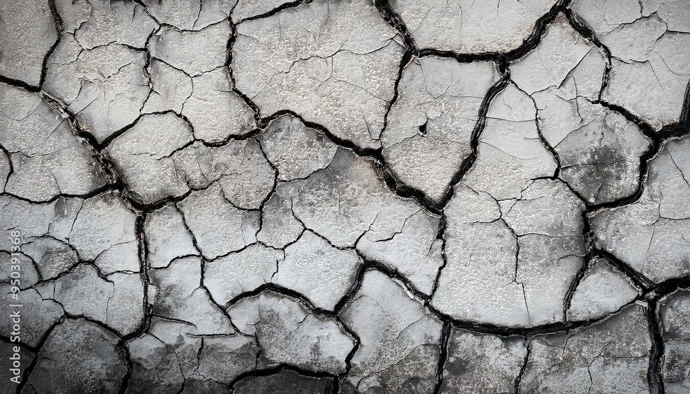 Aged cracked wall, natural grunge texture with large and small grains. Original template for overlay, grunge stencil. Unique pattern for styling
