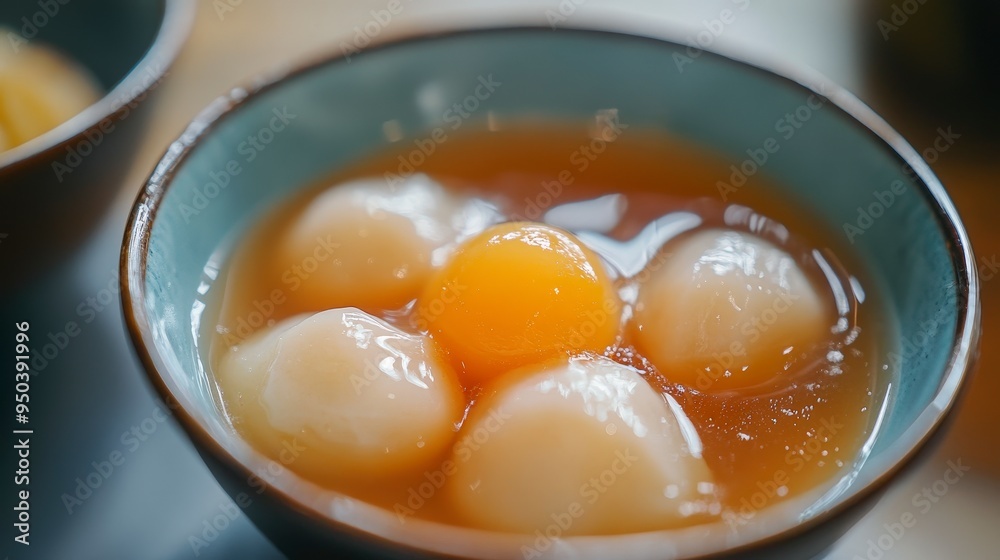 27080743 134 Zenzai: Close-up of warm dessert made with sweet red bean soup and mochi, with a simple color backdrop. --ar 16:9 --v 6.1 Job ID: 796539b4-65f6-4ed5-8d64-070b35eed9d6 27080743 134 Zenzai: Close-up of warm dessert made with sweet red bean soup and mochi, with a simple color backdrop. --ar 16:9 --v 6.1 Job ID: 796539b4-65f6-4ed5-8d64-070b35eed9d6