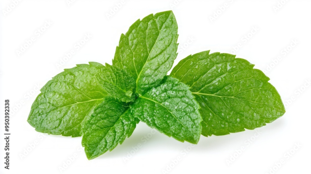 Mint leaf isolated on white. Wet mint leaf. Pepper mint collection clipping path. Mint leaf macro studio photo Mint leaf isolated on white. Wet mint leaf. Pepper mint collection clipping path. Mint leaf macro studio photo