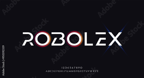 Creative simple modern urban alphabet font. Digital abstract futuristic, logo, music, sport, minimal technology typography. Simple numeric vector illustration