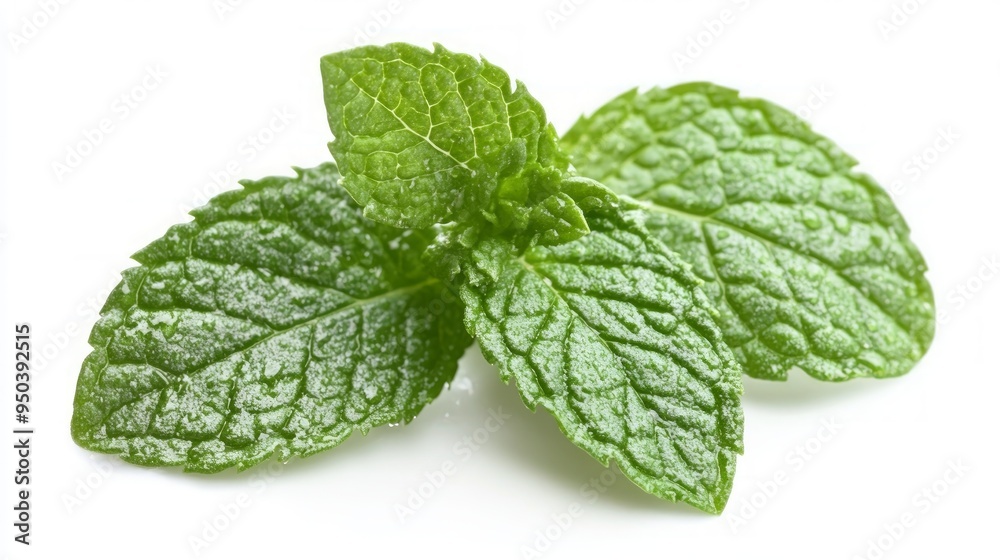 Mint leaf isolated on white. Wet mint leaf. Pepper mint collection clipping path. Mint leaf macro studio photo Mint leaf isolated on white. Wet mint leaf. Pepper mint collection clipping path. Mint leaf macro studio photo