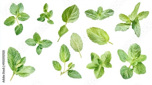 Mint leaves collection - Ready to use Premium PNG Cutout isolated image