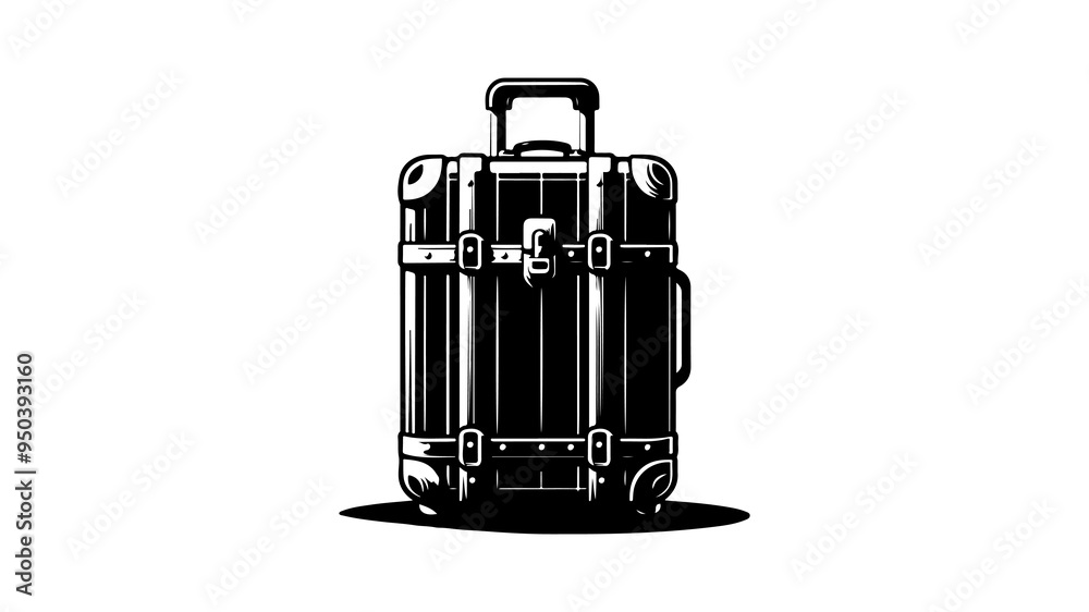 Suitcase silhouette vector illustration. Suitcase silhouette vector illustration.
