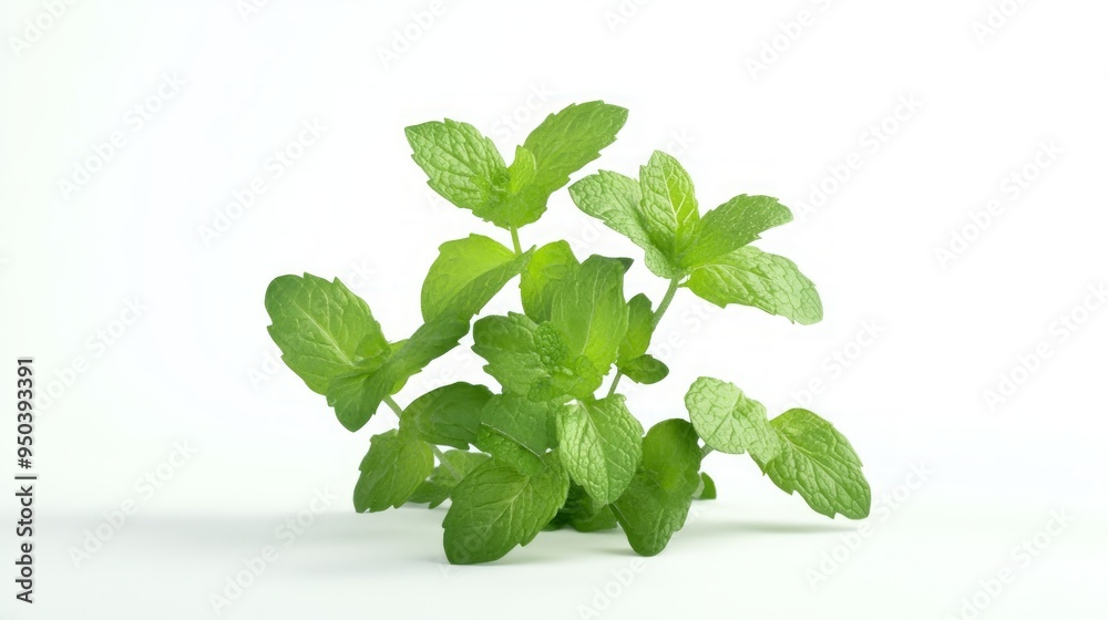 Mint plant isolated in white Background Mint plant isolated in white Background