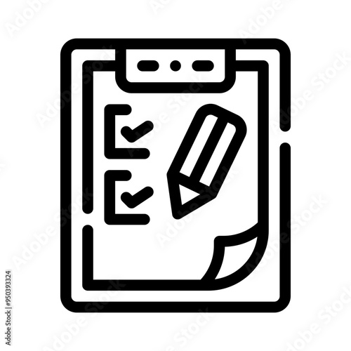notepad line icon
