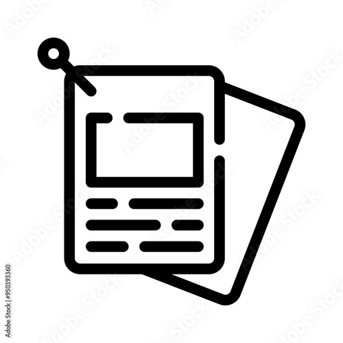 pinned note line icon