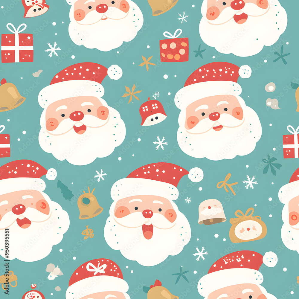 Seamless pattern with Santa Claus on background. Seamless pattern with Santa Claus on background.