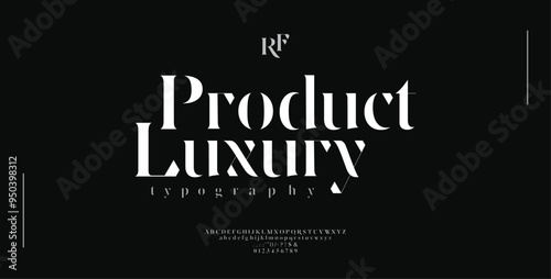 Elegant luxury abstract wedding fashion logo font alphabet. Minimal classic urban fonts for logo, brand etc. Typography typeface uppercase lowercase and number. vector illustration