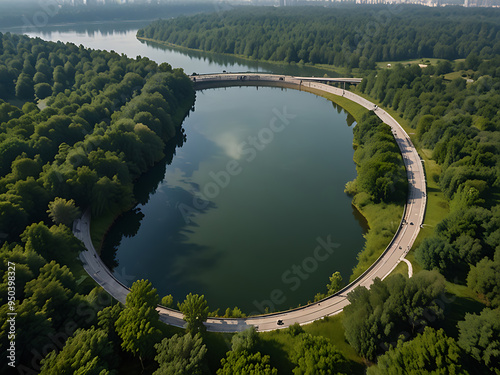 Green around the reservoir