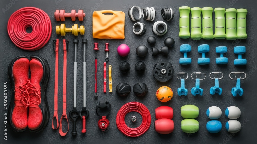 Fototapeta premium Fitness Equipment Layout