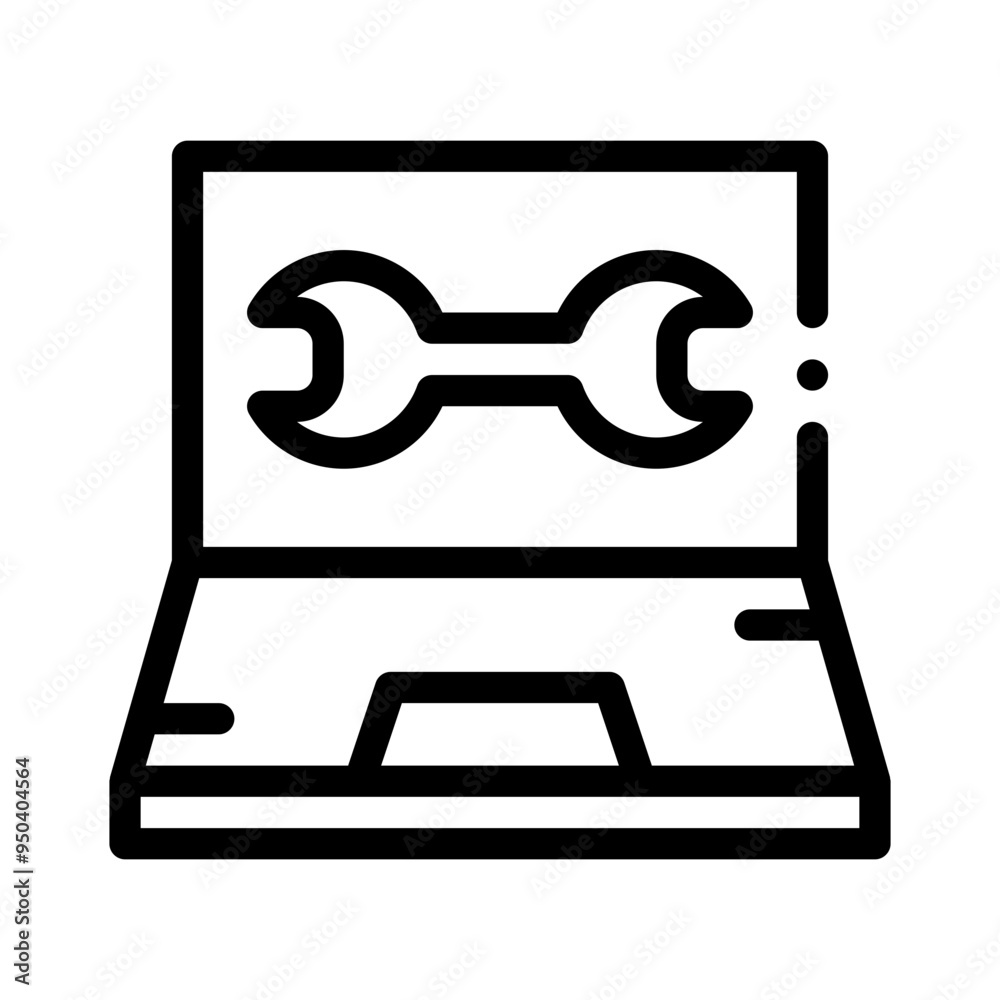 computer line icon computer line icon
