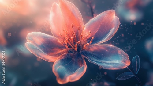 Glowing Flower Petals: A Digital Art Masterpiece